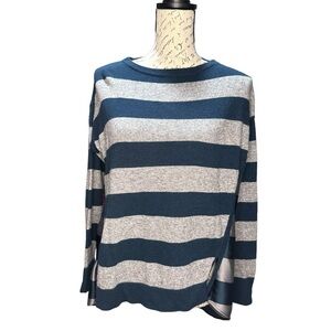 LOFT Teal & Gray Sweater / Blouse Size Small